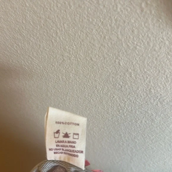 Hem & Thread Shorts Tan With Black Star Pattern Side Zipper Womens Size Large - Picture 9 of 11